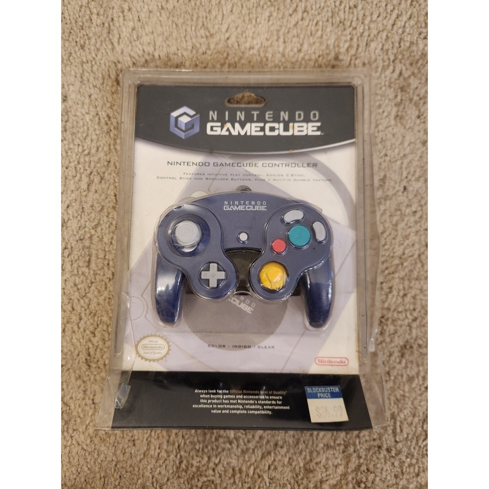 Indigo And Clear Gamecube Controller New Sealed